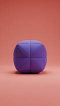 Geometric Cushion in Vivid Lavender