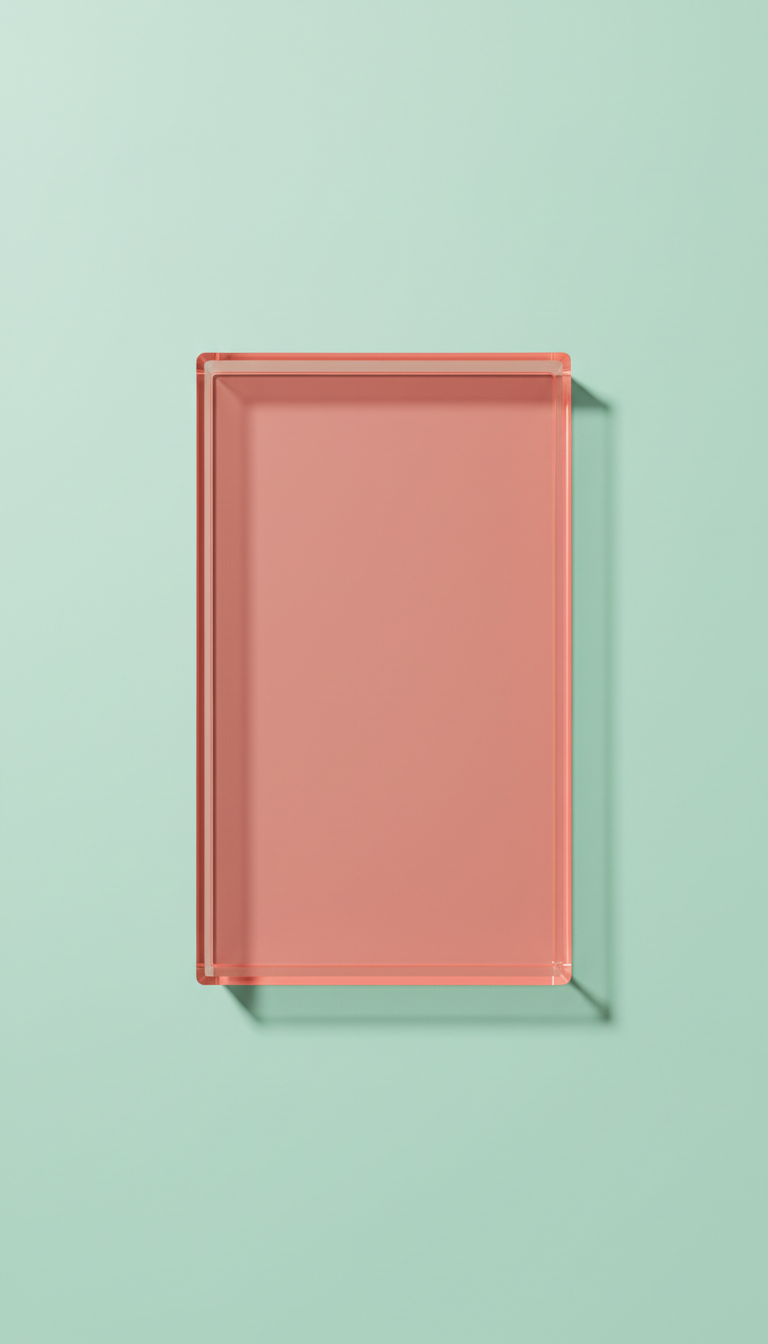 Acrylic Tray in Coral Pop